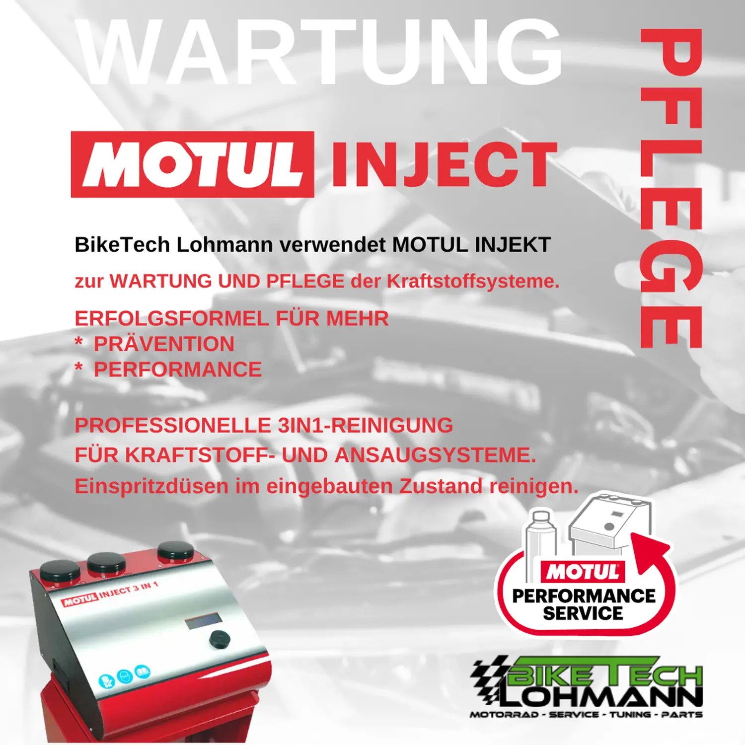 Wartung Kraftstoffsysteme von Bike Tech Lohmann